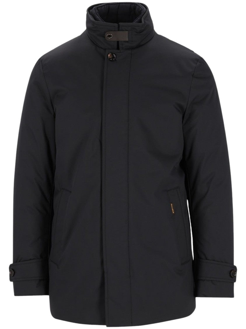 Moorer Gorner-Kn Quilted Down Jacket With High Collar And Buttoned Flap