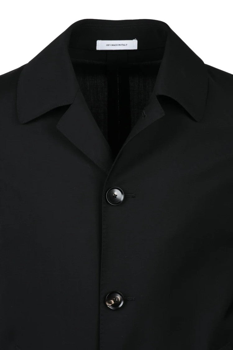Alberto La Torre Virgin Wool Overcoat - Black
