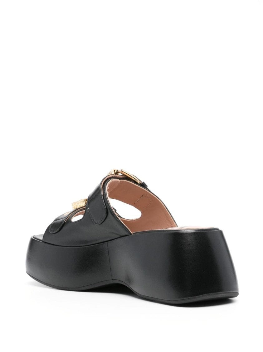 Moschino Square Open Toe Platform Sandals