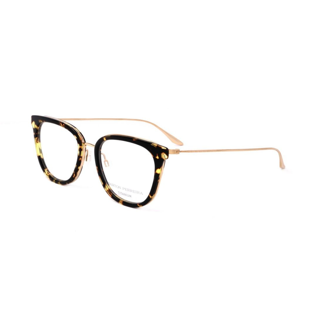 Barton Perreira Bp5091 521Aj Tortoiseshell Patterned Square Eyeglasses With Gold-Tone Temples