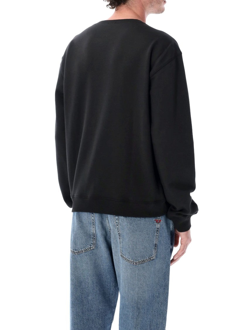 Diesel Black Norm Crewneck Logo Sweatshirt