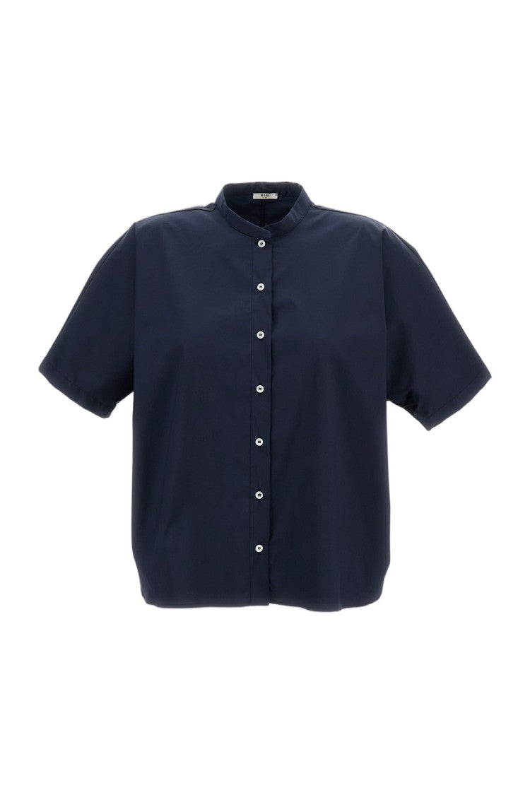 M.S.M. Milano Grandad Collar Shirt With Kimono Shoulders