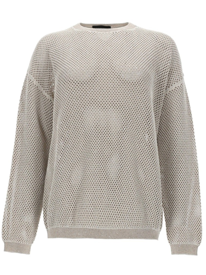 Fabiana Filippi Mesh Like Knit Round Sweater