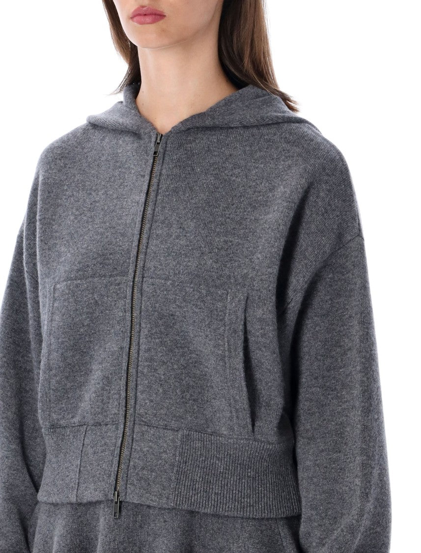 Lisa Yang Lilia Cropped Zip-Up Hoodie