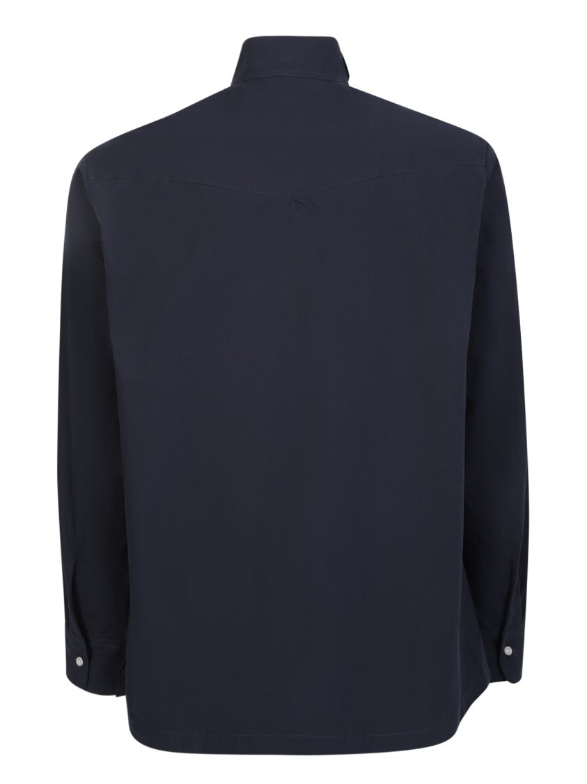 Officine Generale Blue Cotton Shirt