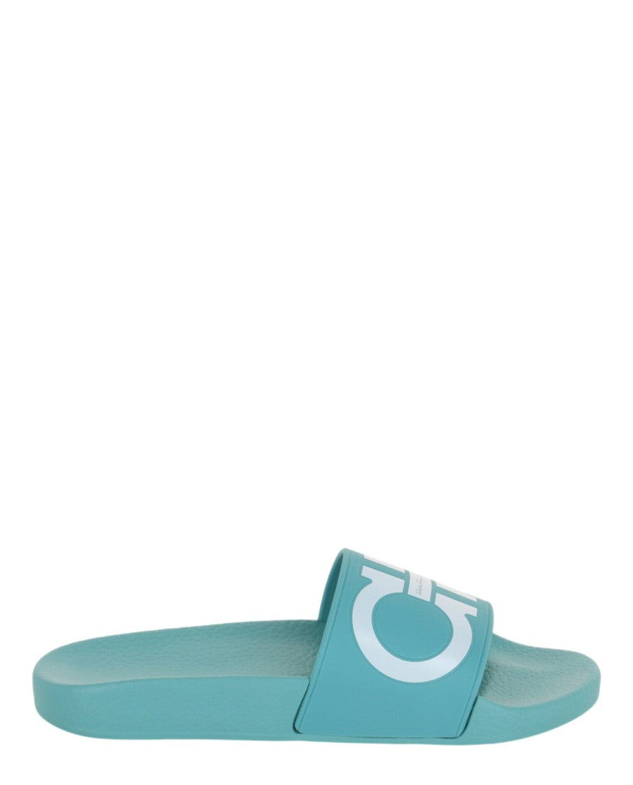 Ferragamo Groovy Dual Gancini Slides