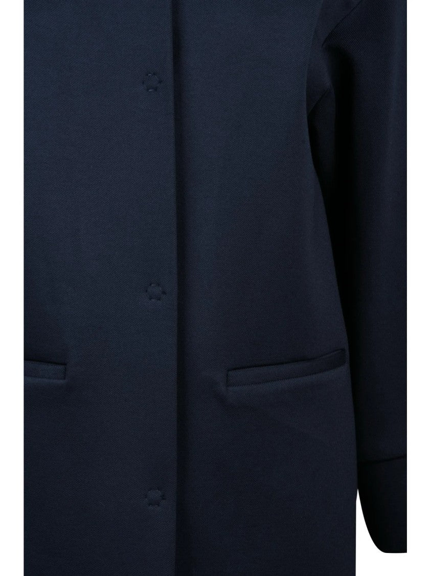 Oliver Horigamy Midnight Blue Virgin Wool-Blend Coat