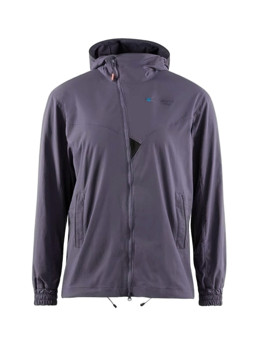 Klattermusen Minimalist Purple Jacket With Hood And Zipper Closure
