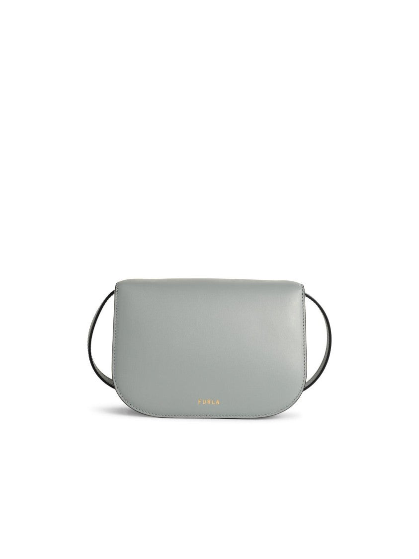 Furla Light Blue Leather Mini 'Sfera' Crossbody Bag