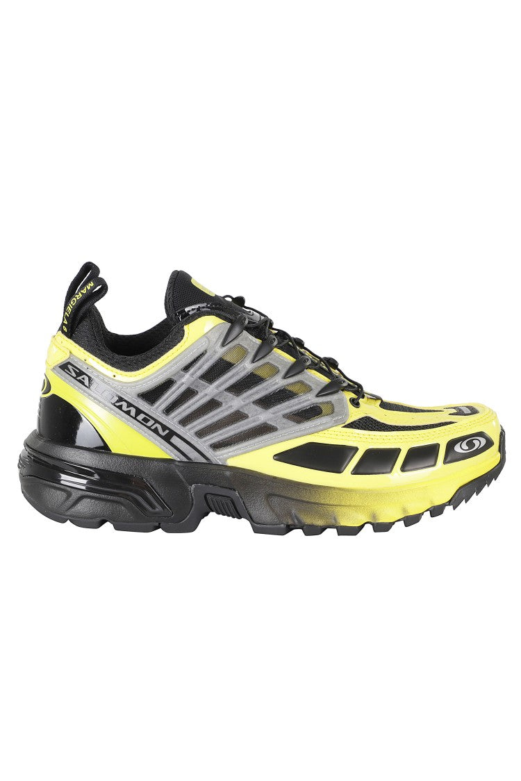 Mm6 By Maison Margiela X Salomon Black And Yellow Acs Pro Mesh Quicklace Sneakers