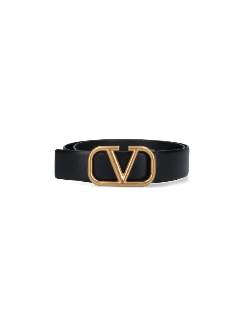 Valentino Garavani "Vlogo Signature" Belt – Black
