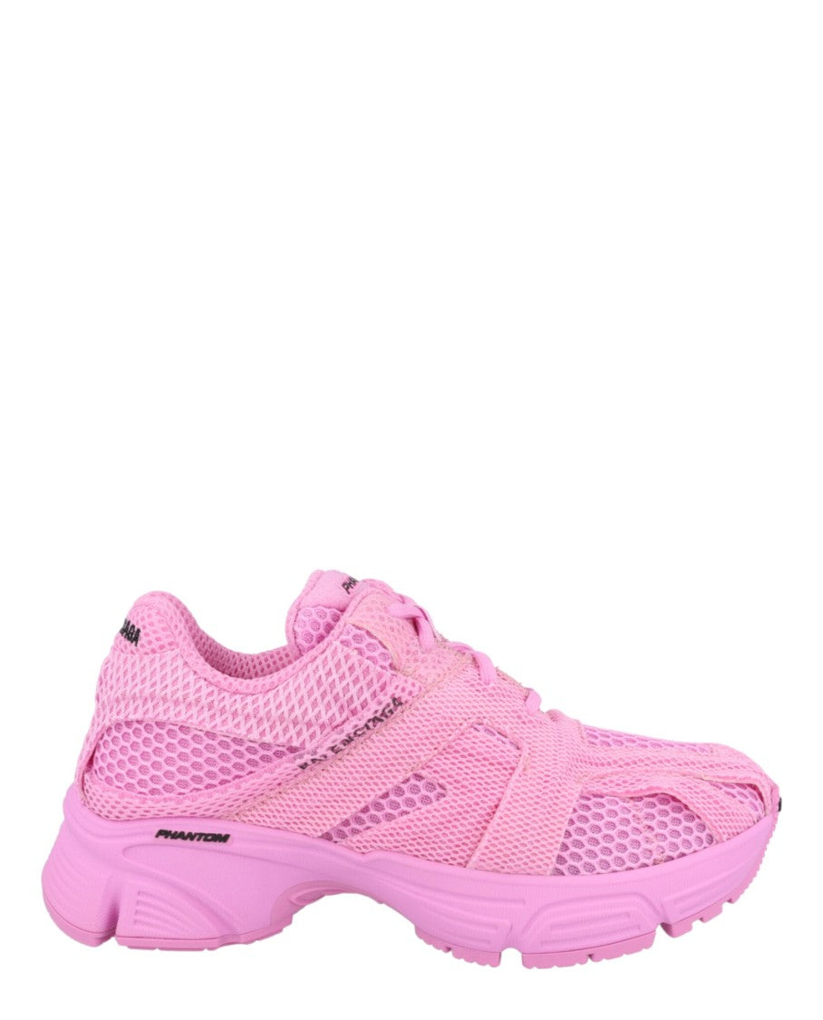 Balenciaga Frayed Mesh Low-Top Sneakers With Elevated Platform