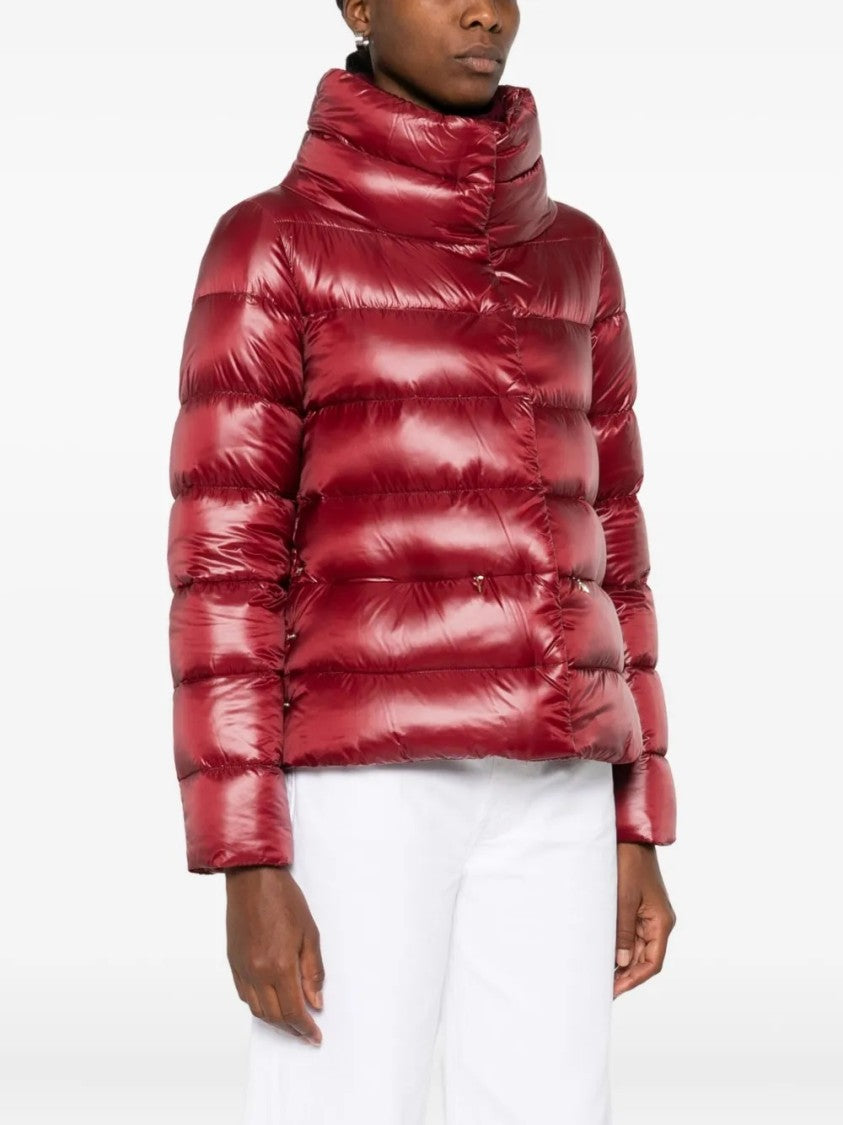 Herno Cropped Red Puffer Jacket