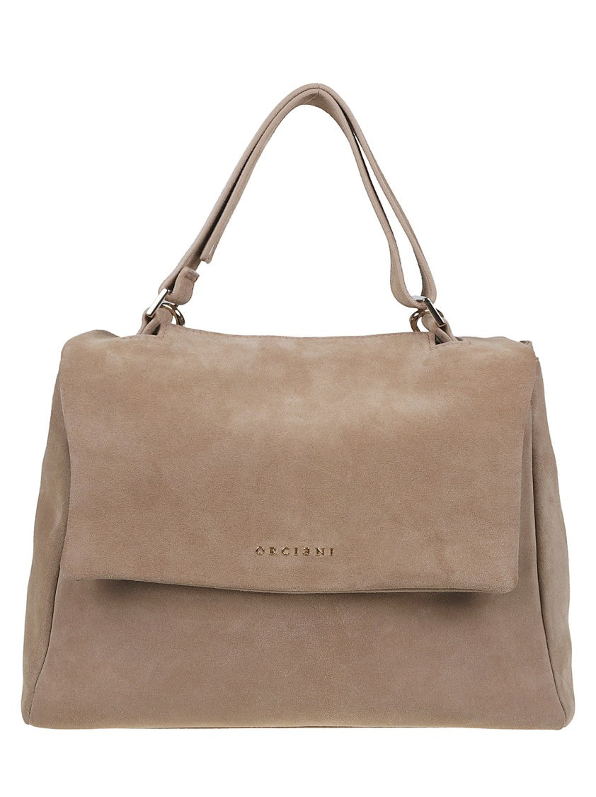 Orciani Sveva Medium Structured Suede Handbag