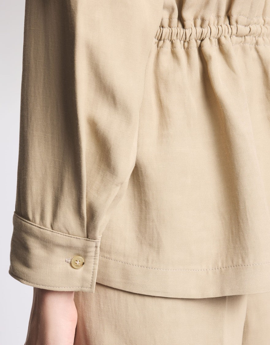 Fay Long-Sleeved Sahariana Overshirt With Adjustable Waist
