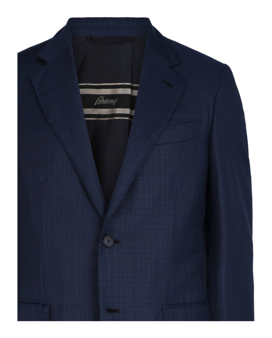 Brioni Single-Breasted Wool Blazer With Notched Lapels