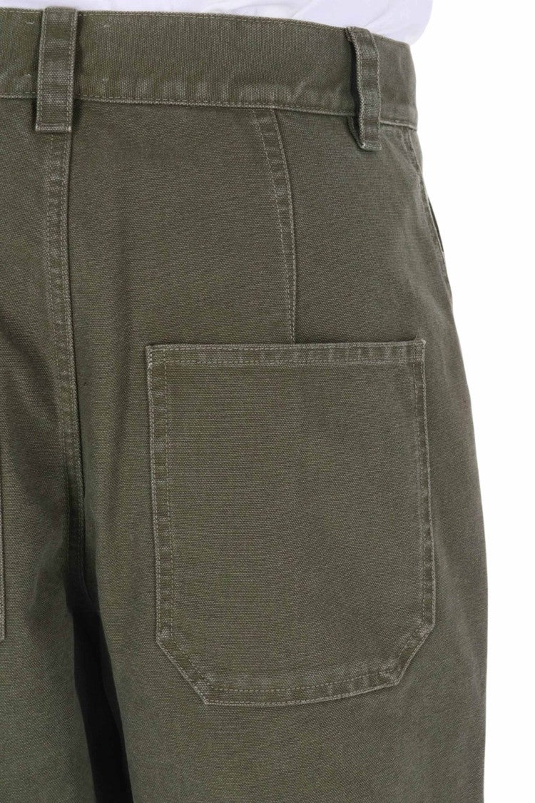 Isabel Marant Akyle Workwear Cotton Canvas Shorts