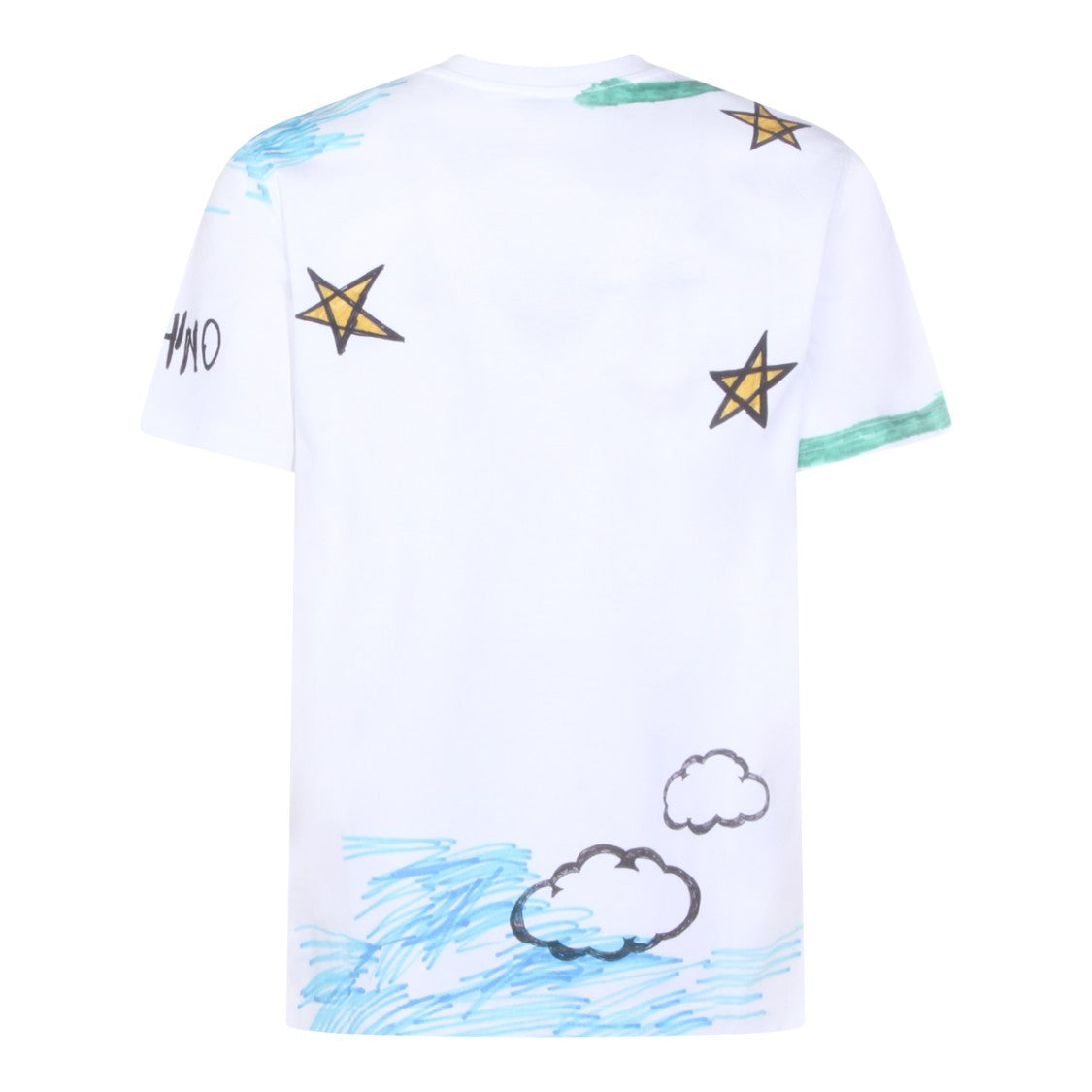 Moschino Minimalist White T-Shirt With Standard Crew Neckline