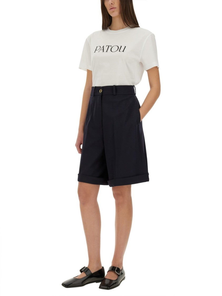 Patou Logo Print Crew Neck Regular T-Shirt