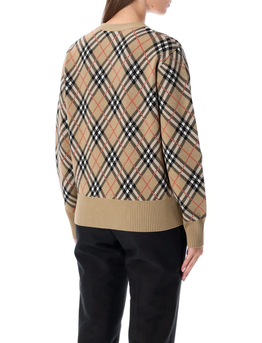 Burberry London Wool Blend Check Sweater