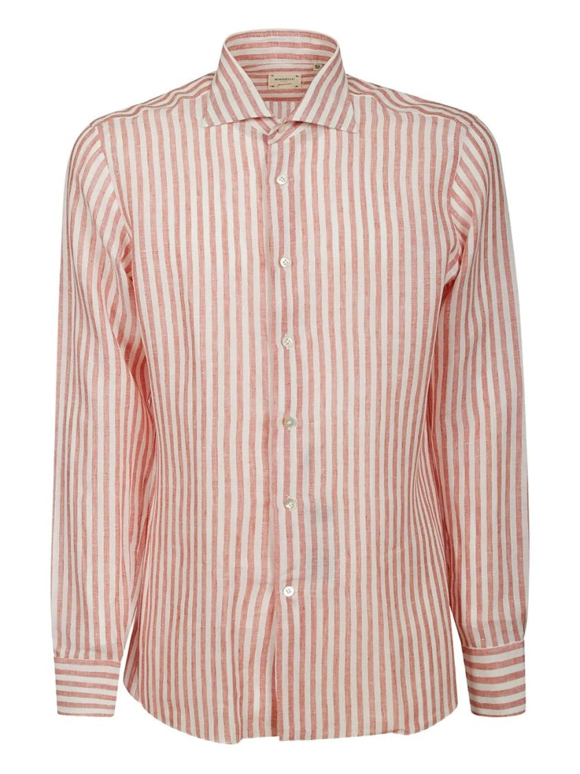 Borriello Napoli Tailored Fit Button-Down Shirt With Pointed Collar