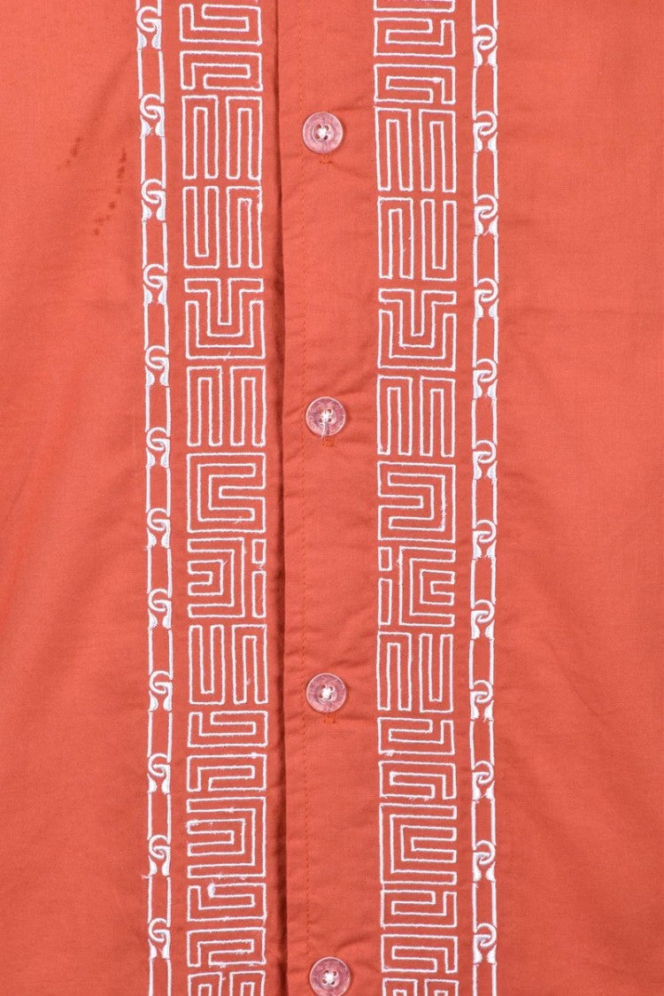 Devastates Brown Geometric Boxy Shirt