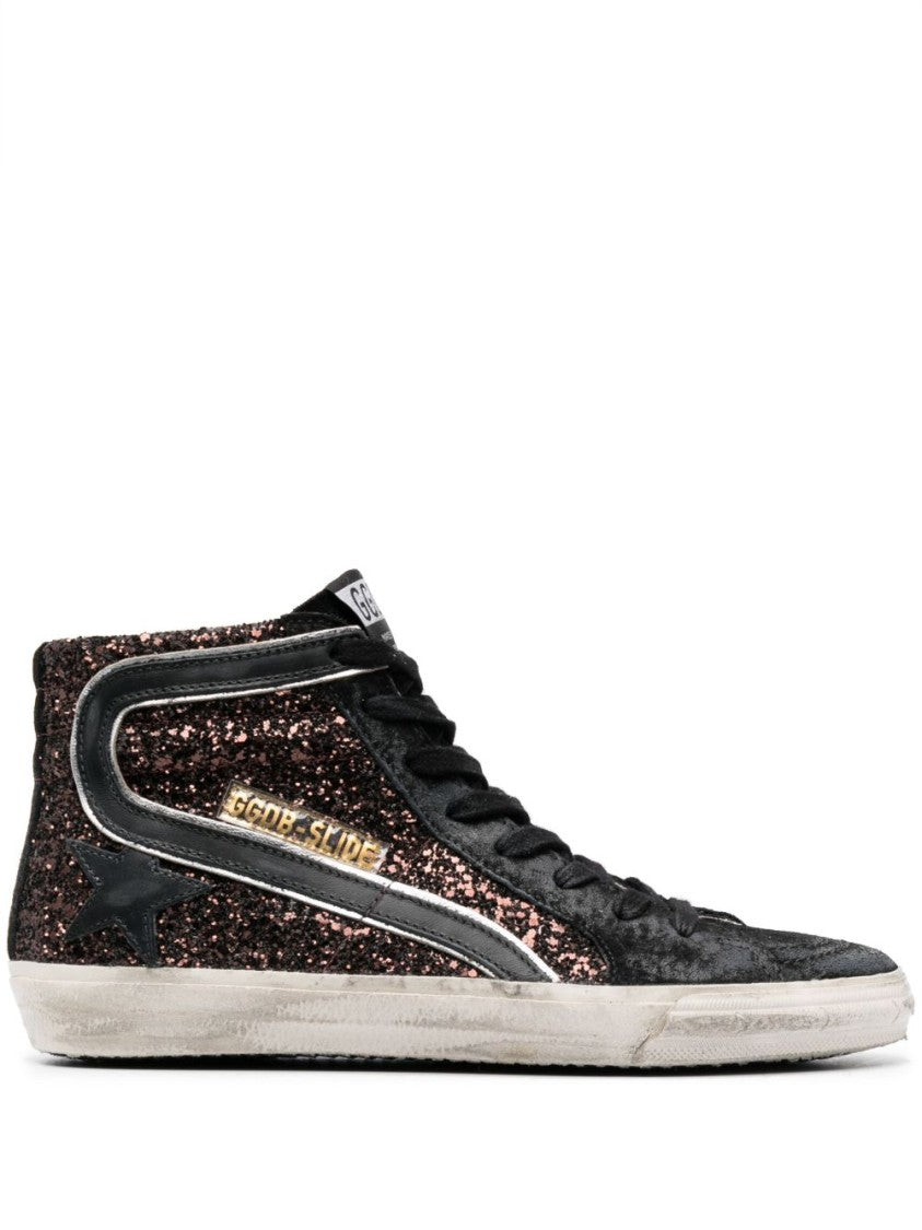 Golden Goose Silk And Nylon Multi Panel Sneakers
