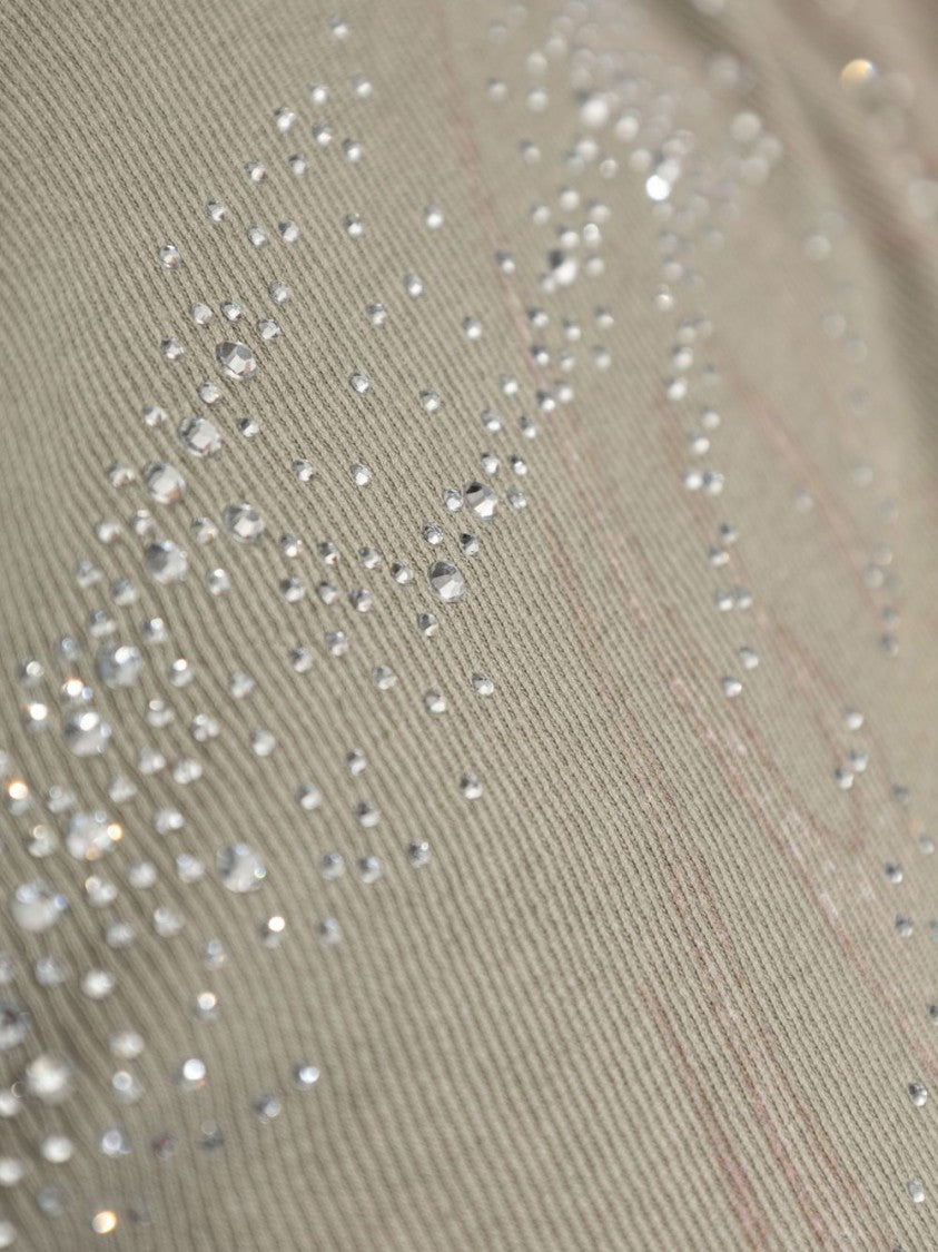 Diesel Draped Long-Sleeved Top With Sparkling Embellishment