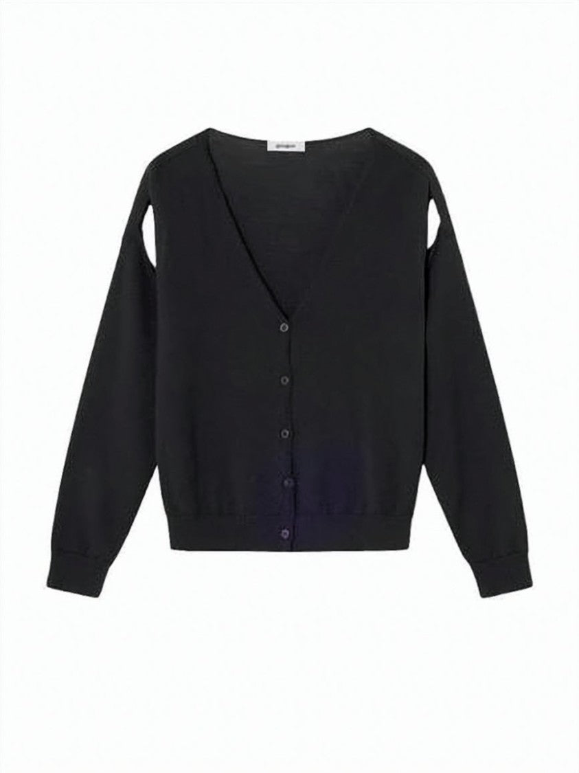 Gimaguas Deep V-Neck Merino Wool Cardigan
