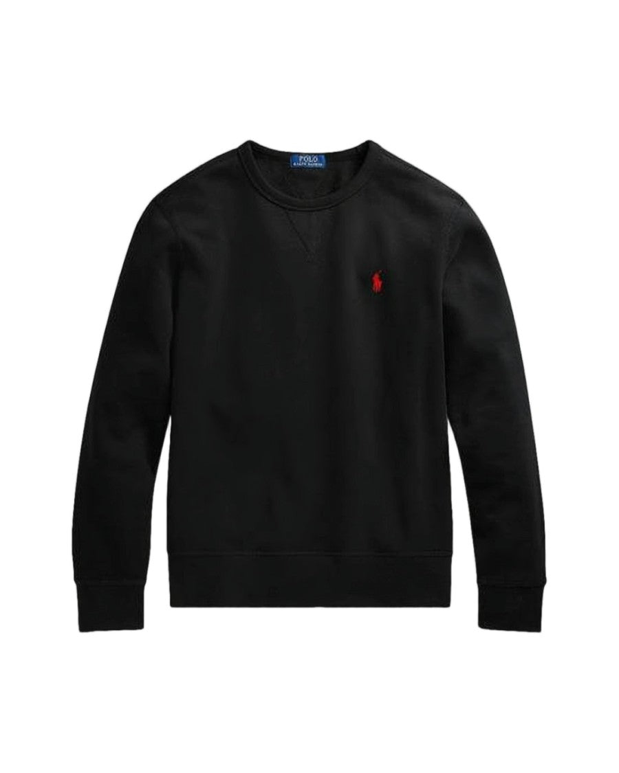 Polo Ralph Lauren Long Sleeve Crewneck Sweatshirt With Red Embroidered Logo