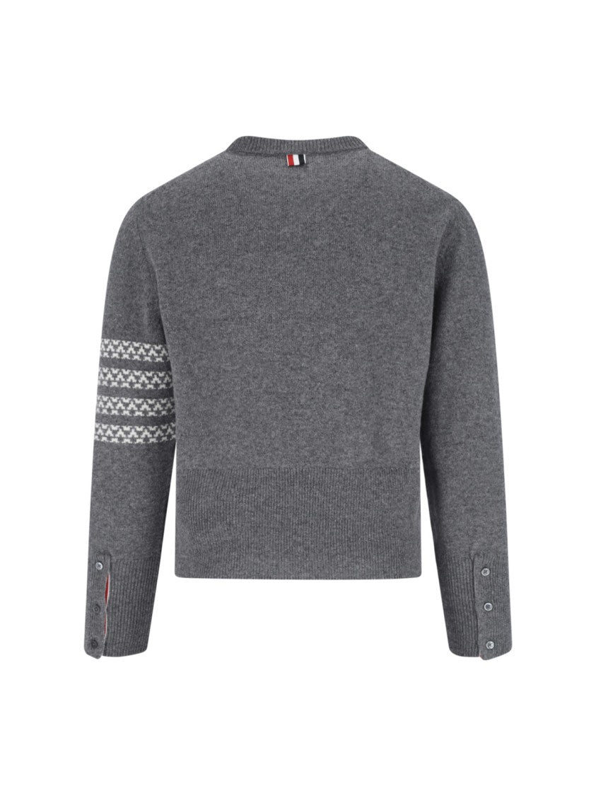 Thom Browne Hector Grey Wool Sweater