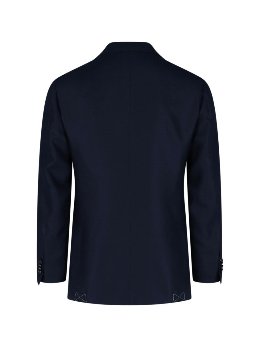 Cesare Attolini Single-Breasted Blazer – Navy