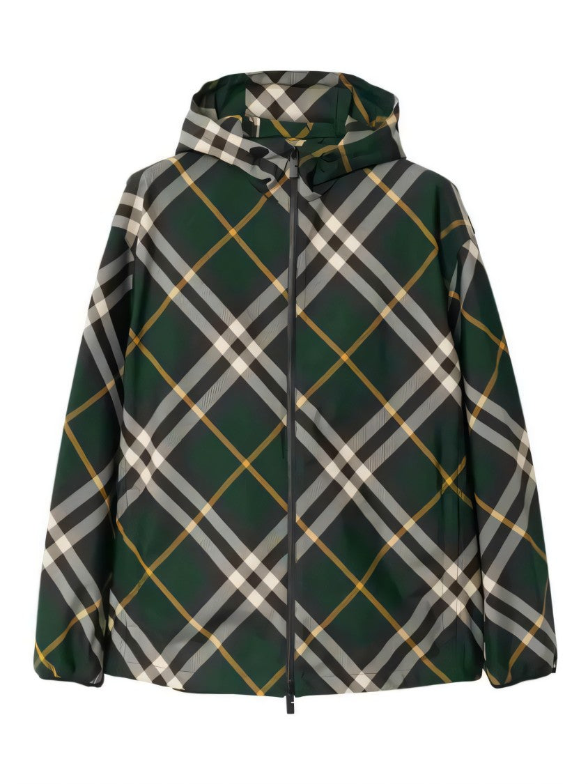 Burberry Plaid Hooded Jacket