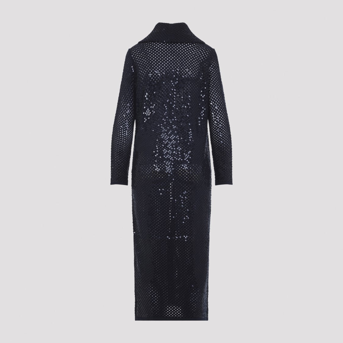 Polo Ralph Lauren Open-Front Cashmere Sweater With Mesh-Knit And Sequins