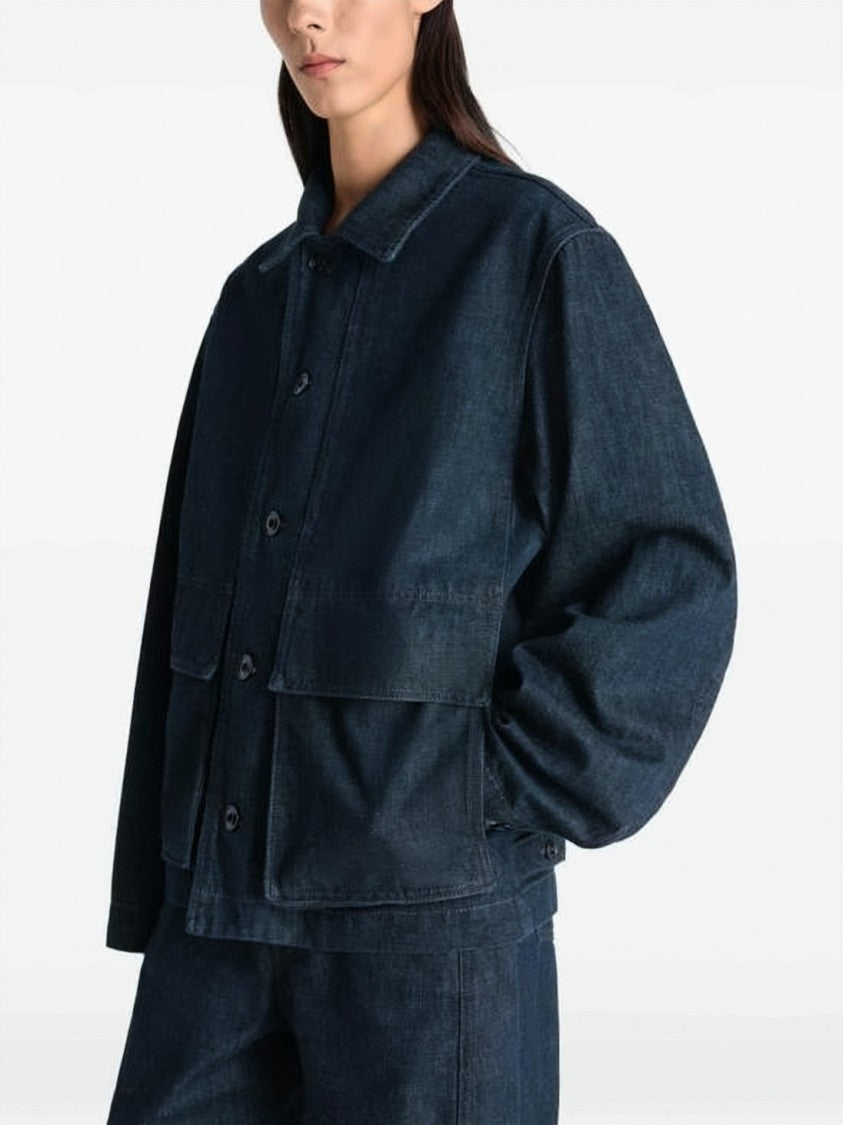 Lemaire Boxy Indigo Cotton Denim Jacket