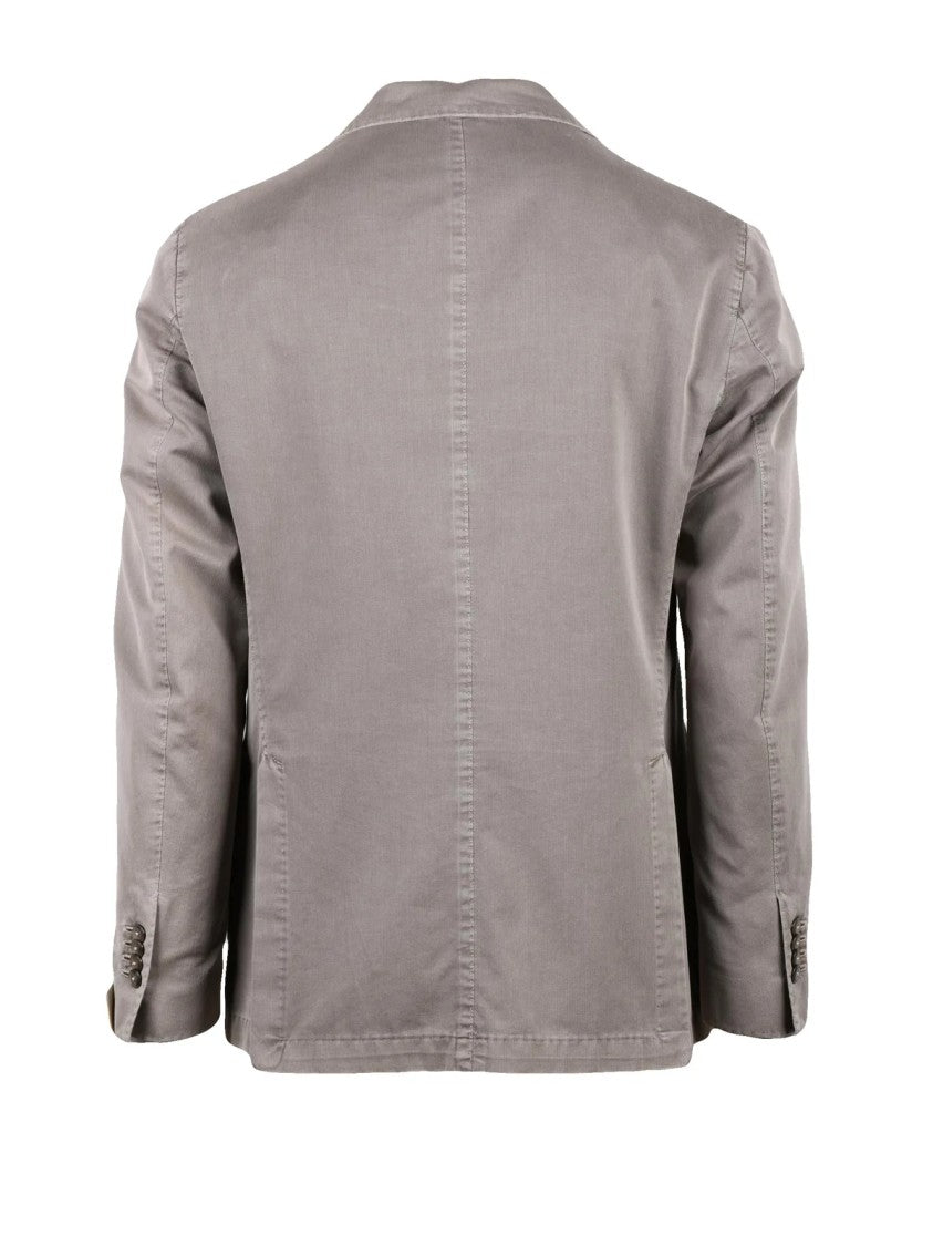 L.B.M. 1911 Taupe Cotton Polyamide Rounded Jacket