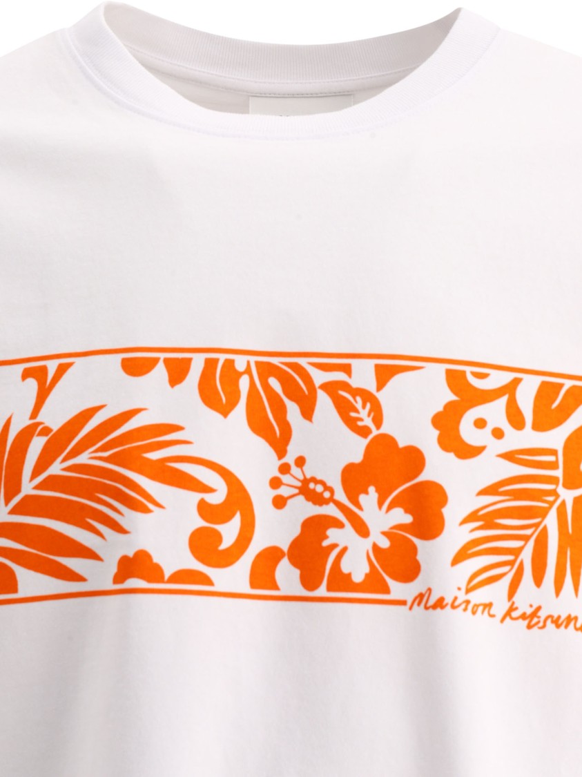 Maison Kitsuné White Crew Neck T-Shirt