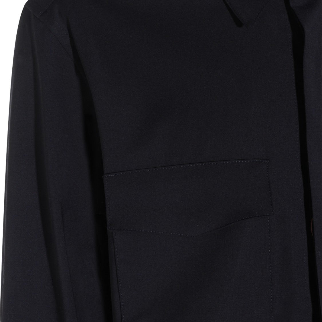 Moorer Black Jacket With Concealed Front Buttons