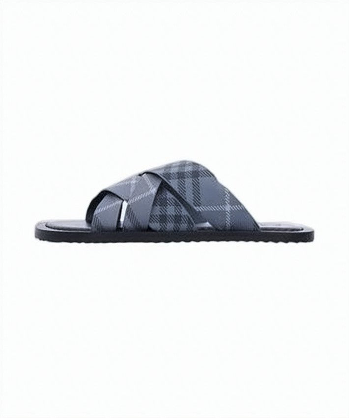 Burberry Crisscross Strap Slip-On Sandals