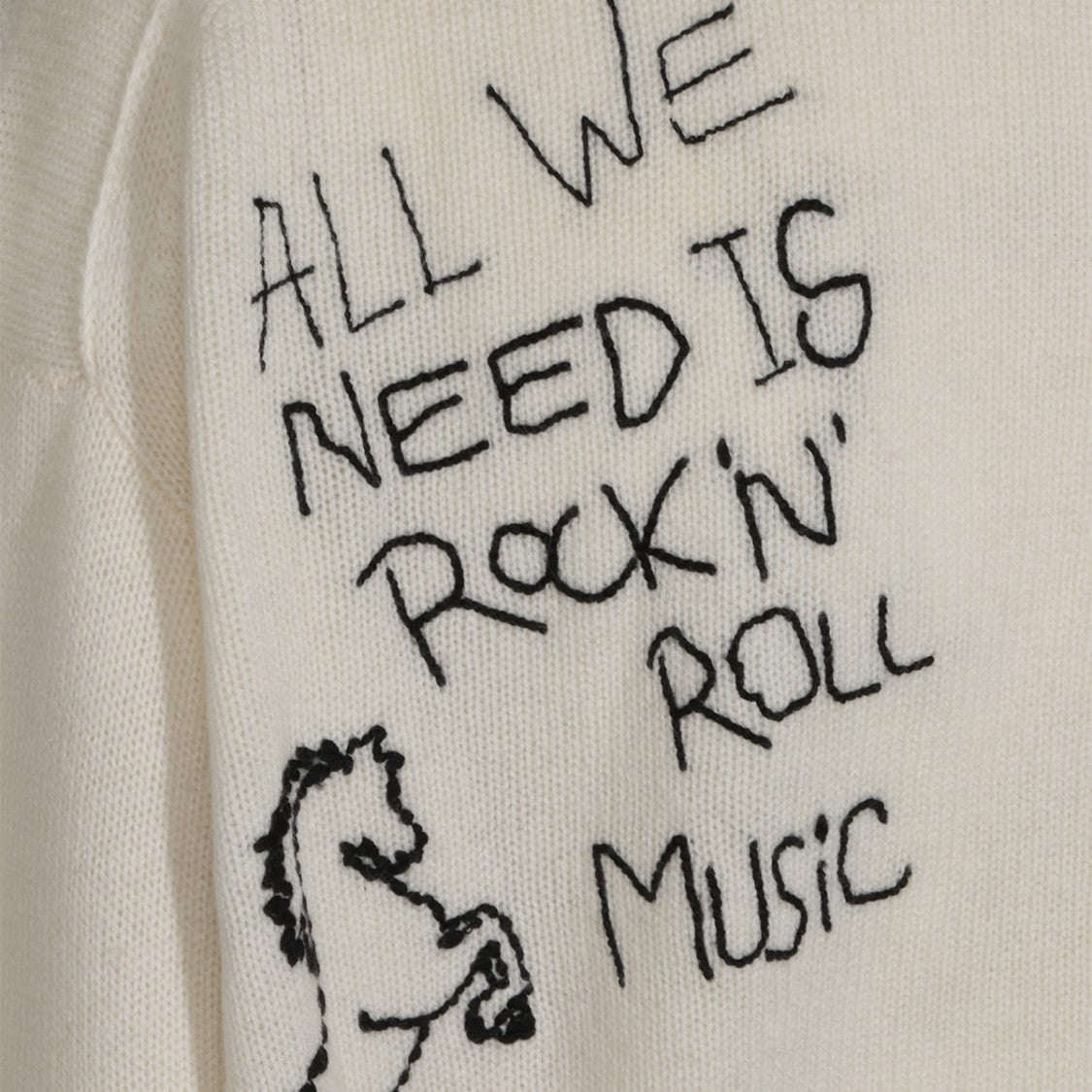Zadig & Voltaire Relaxed-Fit V-Neck Sweater With Embroidered Doodles