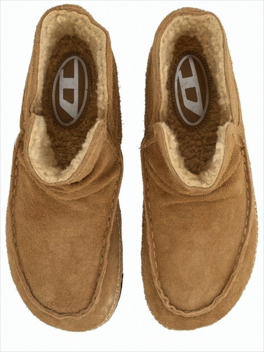 Diesel Brown Suede Boots With Plush Lining