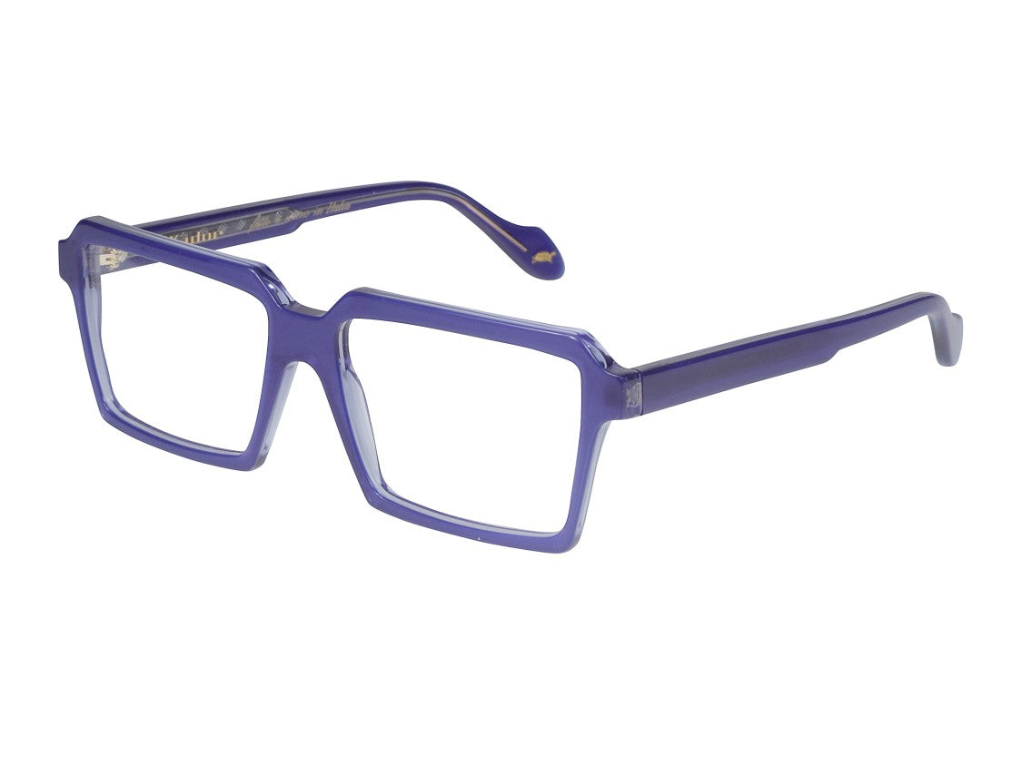Kador Blue Disko Light Translucent Oversized Square Eyeglasses