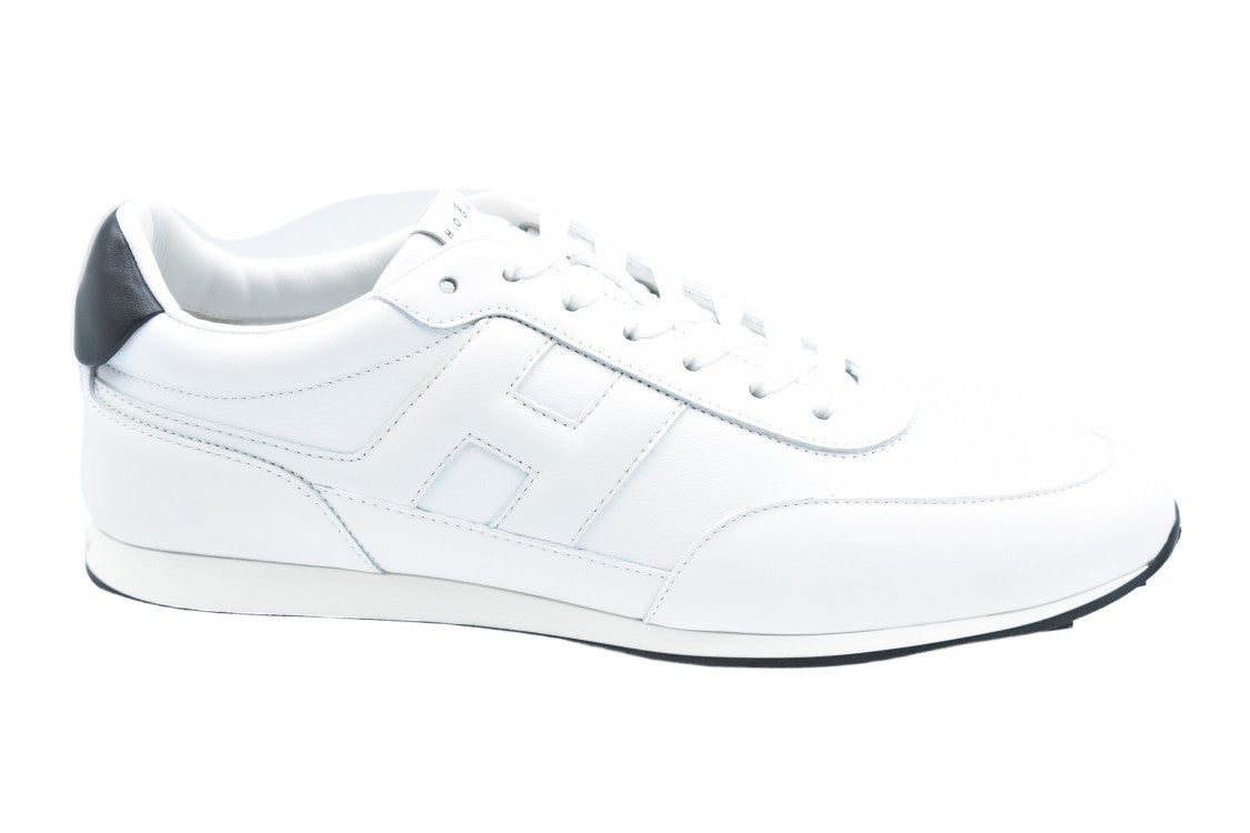Hogan Vintage-Inspired White Sneakers With H-Stud Details