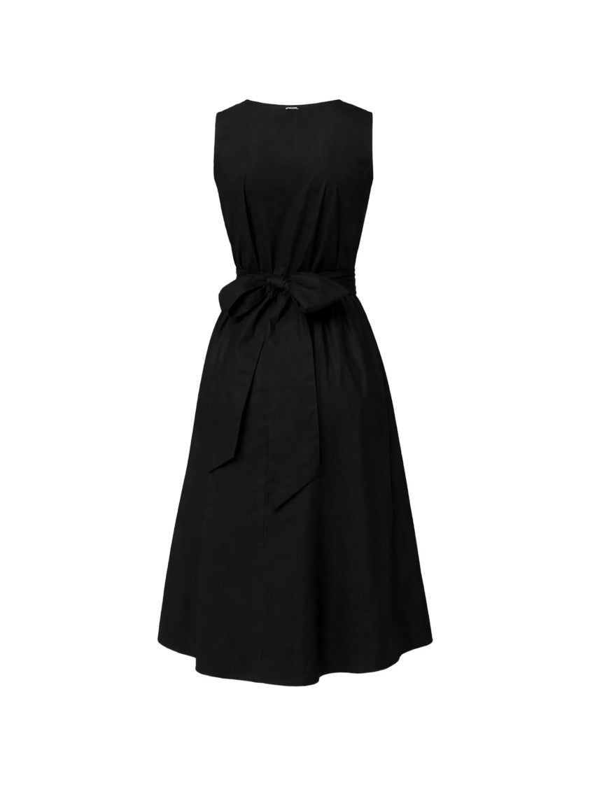 Twin-Set Black Sleeveless Midi A-Line Dress