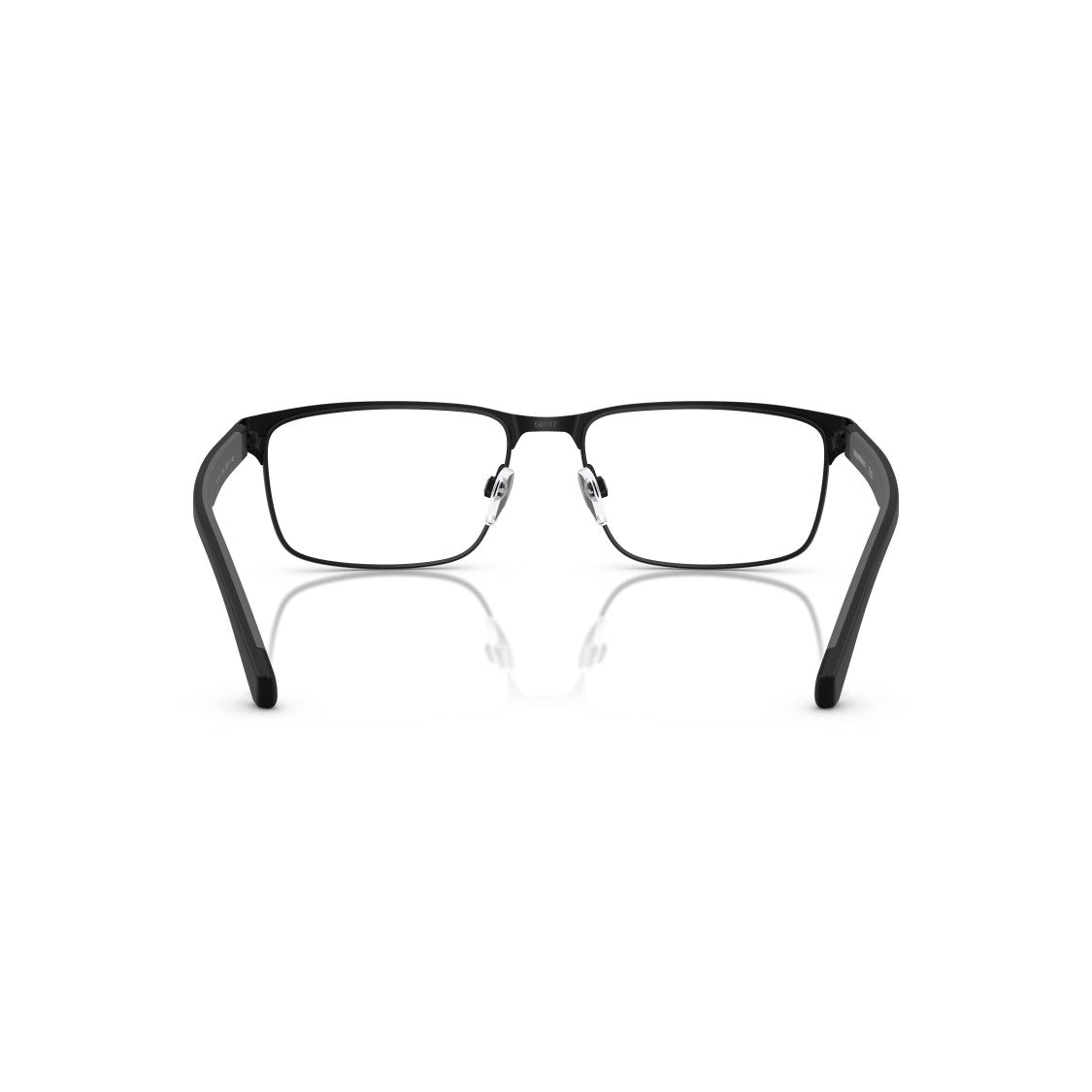 Emporio Armani 0Ea1105 Rectangular Metal Sunglasses In Matte Black Finish