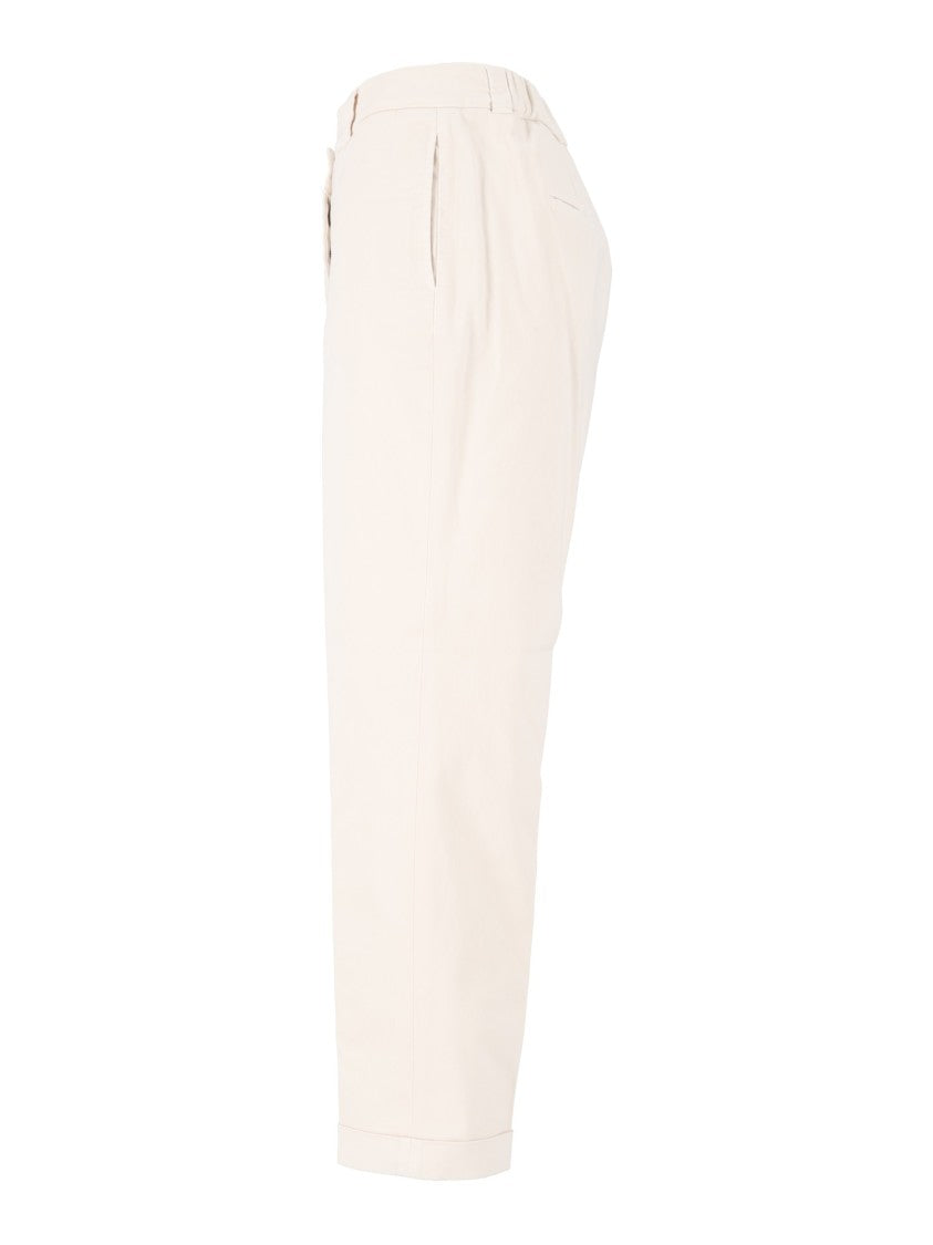 Peserico Cropped Minimalist Tailored Cropped Pants