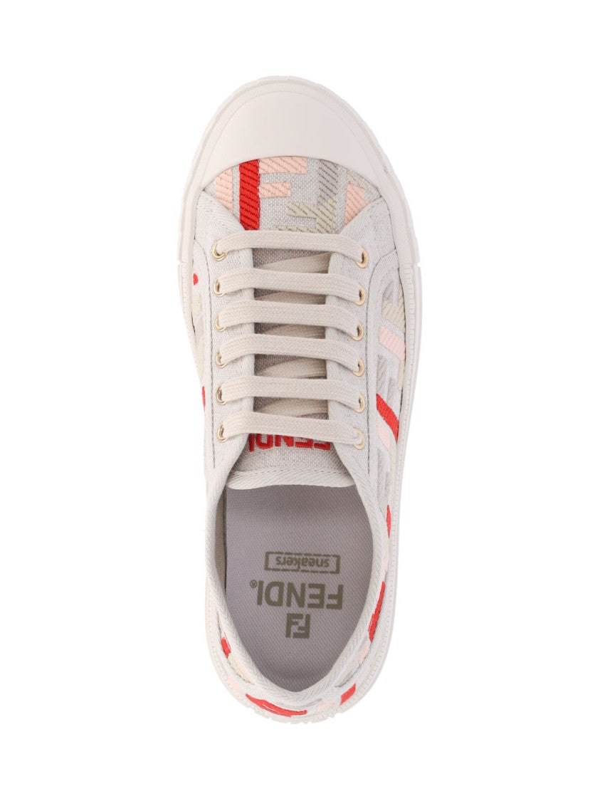Fendi "Domino" Sneakers – Beige