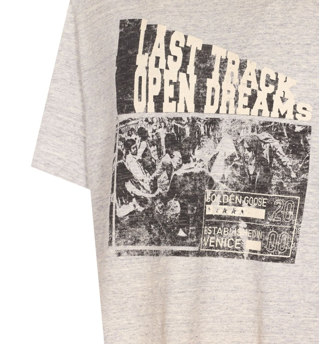 Golden Goose Regular Fit Vintage Treatment Slub Jersey T-Shirt