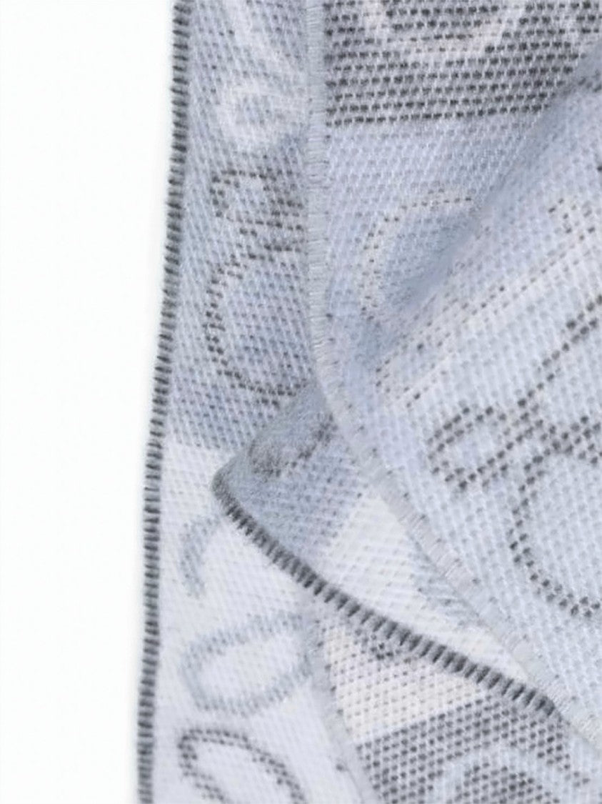 Loewe Checkered Pattern Scarf With Intertwined Motif
