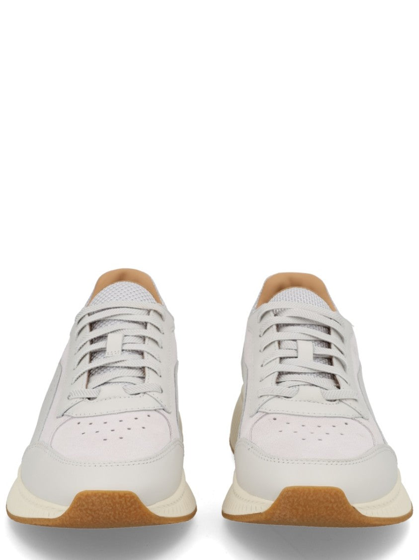 Boss Perforated Leather Mesh Detailing Sneakers